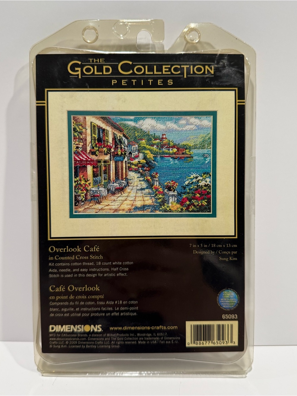 Dimensions The Gold Collection Petites Overlook Cafe Cross Stitch Kit 7"x5" New
